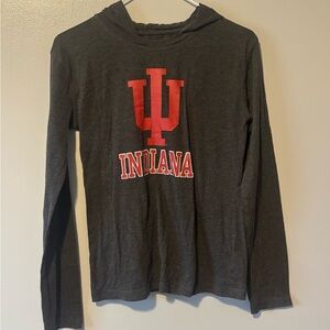 Adidas Girls Large (14) IU Hooded Long Sleeve T Shirt. Good condition. Hoosiers!